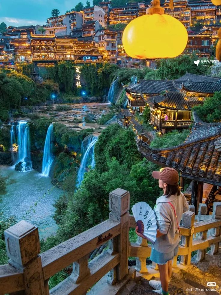 Paisaje en el Antiguo pueblo de Furong, China